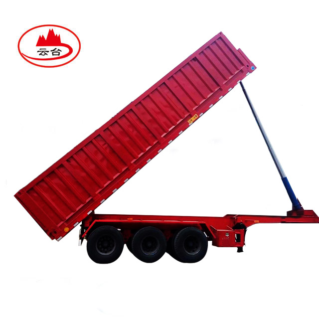 Factory supplier 50T hydraulic rear dump semi tailer with reinforced chassis