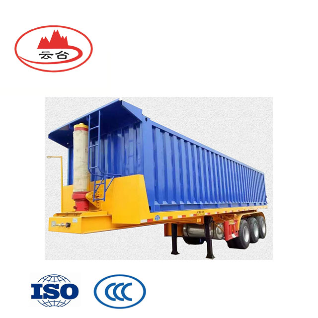 Factory supplier 50T hydraulic rear dump semi tailer with reinforced chassis