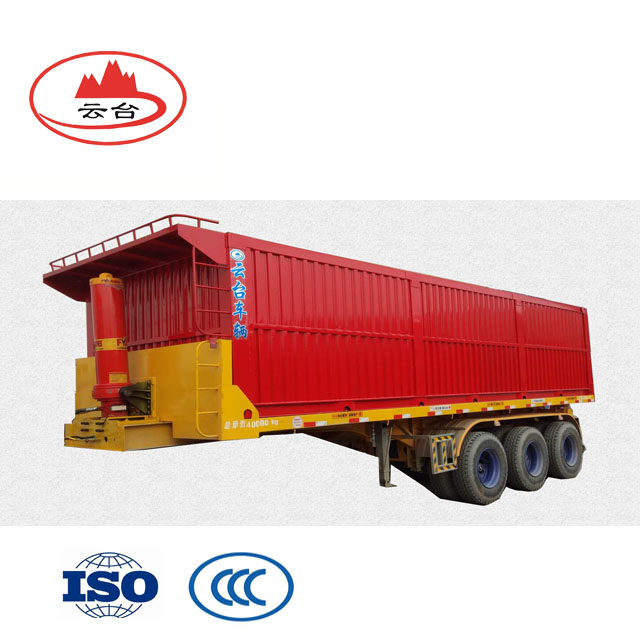 Factory supplier 50T hydraulic rear dump semi tailer with reinforced chassis
