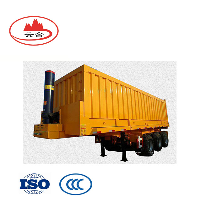 Factory supplier 50T hydraulic rear dump semi tailer with reinforced chassis